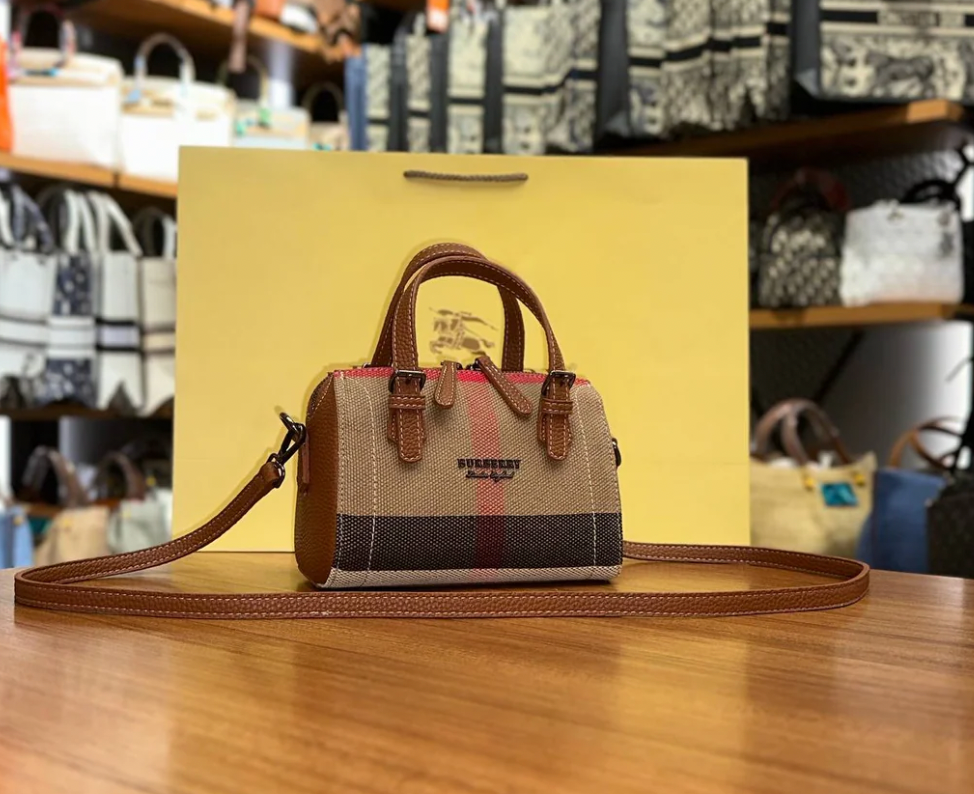 Burberry Vintage Check Satchel Brown